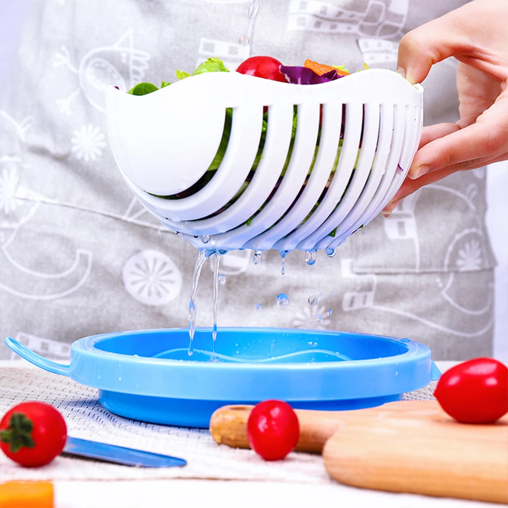 Multifunctional Fast Fruit Vegetable Fresh Salad Maker Chopper Cutter Bowl Slicer