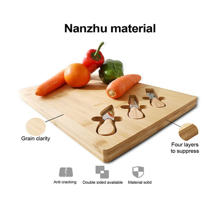 
Bamboo Cutting Board Durable Tough Healthy Cheese Boards Breakfast Gourmet Fruit Plate 