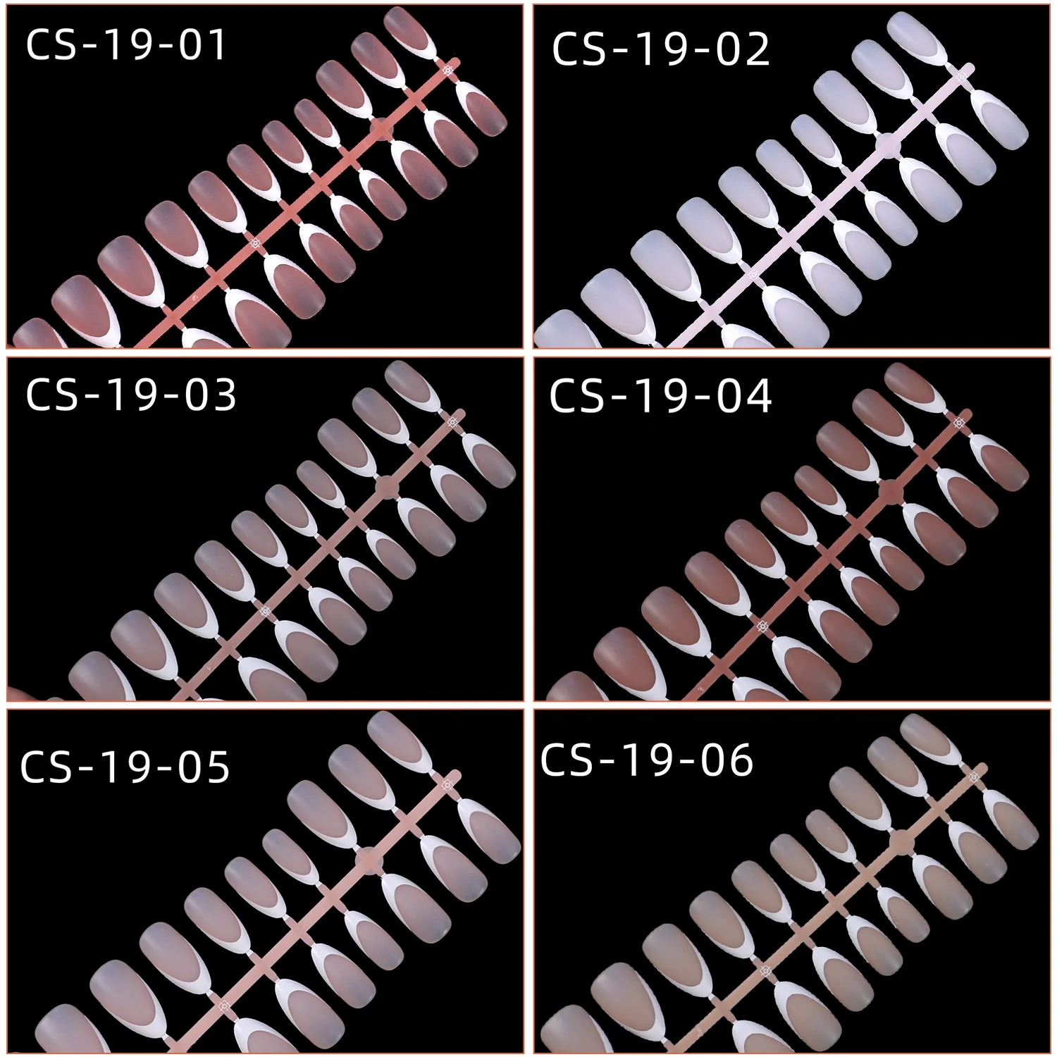 Gelsky New Product Colored Nail Tips Artificial Nail Tips Short Almond Nail Tips