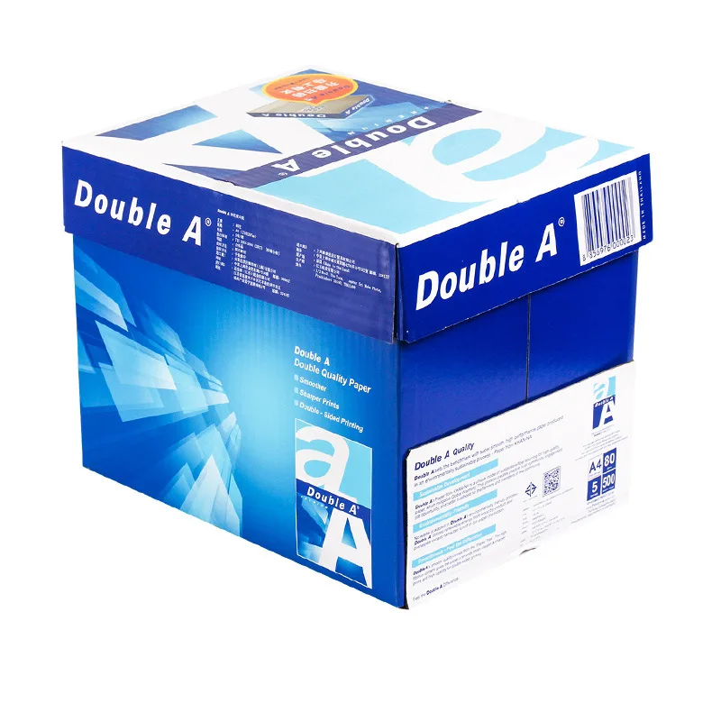 China Manufacturers A4 Paper print paper OEM 70GSM 75GSM 80GSM 100% Pulp  Copier 500 Sheets/Ream - 5 Reams/Box Copy Paper