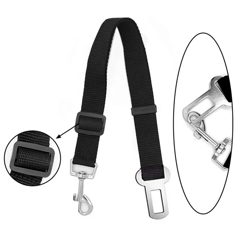 Nylon Adjustable Multiple Colors Seat Belt Leash For Cat Dog Car Hiking
