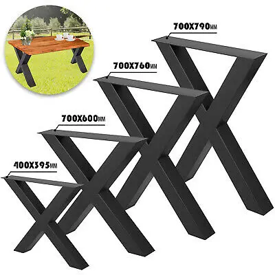 Modern Dining Coffee Furniture Black X Shaped Metal Table Legs