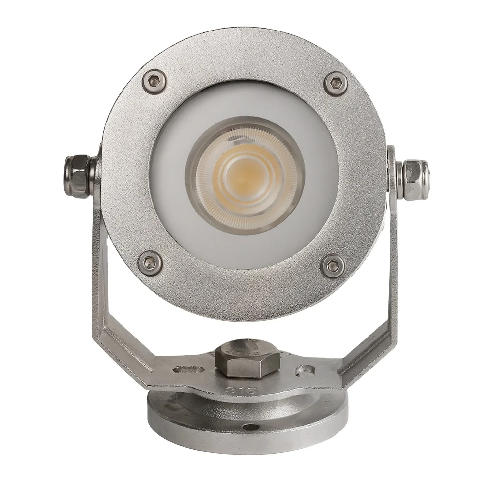 Professional Underwater spot light High power Stainless Steel 316 IP68 Waterproof 6W LED Underwater light