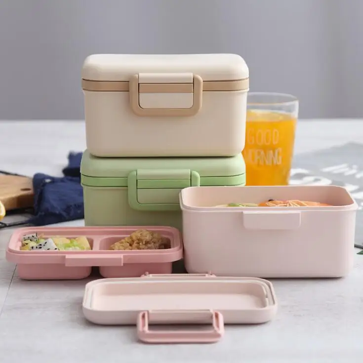 Экологичный Ланч-бокс из бамбукового волокна bento пищевой контейнер биоразлагаемый на
