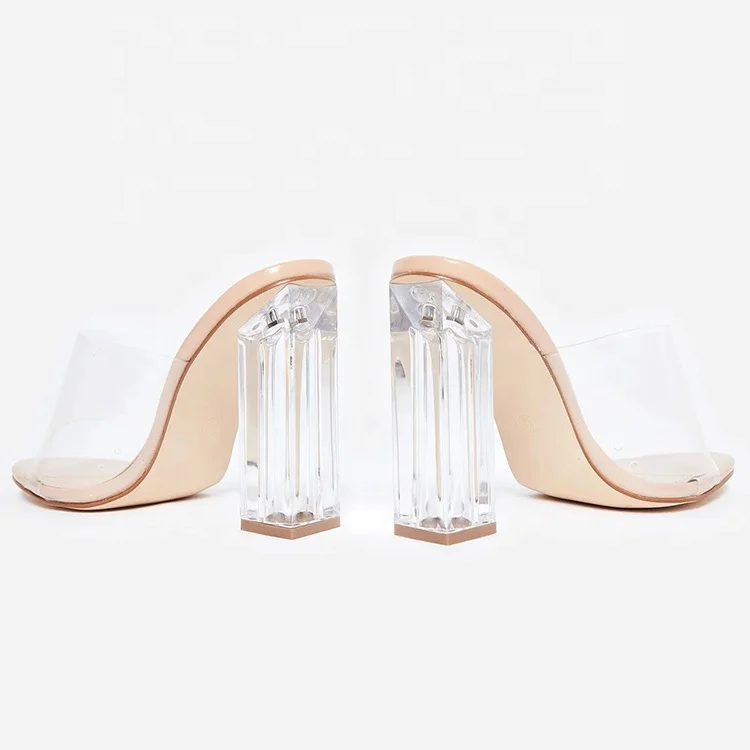 Chengdu  manufacturer Luxury crystal PVC ladies mule shoes