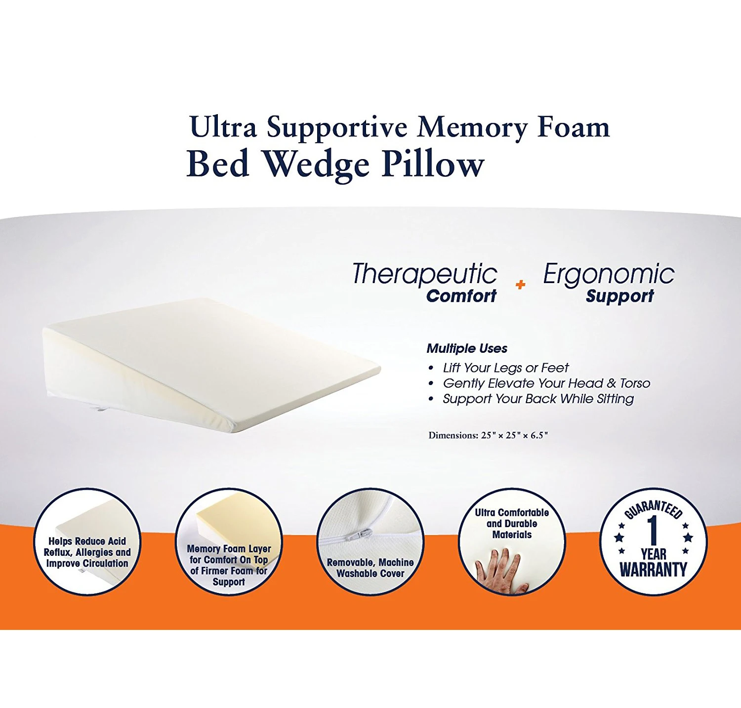 Therapy Hip Pain Surgical Medicinal Ankle Elevation Face Down After Surgery Hiatal Hernia Shoulder Backrest Wedge Pillow