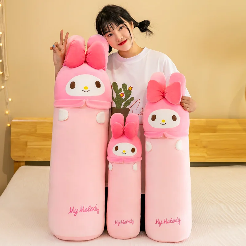 60CM Sanrioed Kawaii Soft Cotton Kuromi Plush Toy Long Pillow and Comfortable Cushion for Kids Home Use and Sleeping Gift