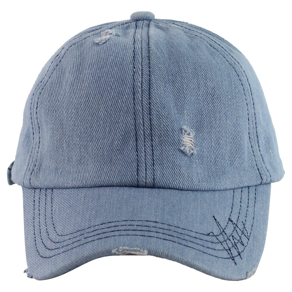 Прекрасное качество Denim представляет кошелек цвета шляпы дистресс бейсболки с вышитым логотипом