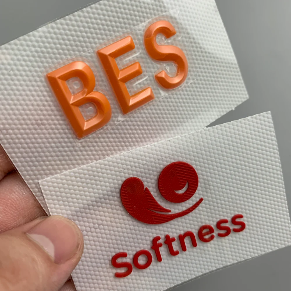 Custom Print 3D Logo Silicone Heat Transfer Printing Label For Garment Clothes DIY Thermal Transfer Hot Iron On Sticker