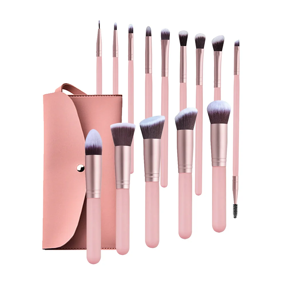 Professional Makeup Brushes Set 14pcs Wood Handle Cosmetics Make up Tools Powder Contour Foundation Eyeshadow Brush