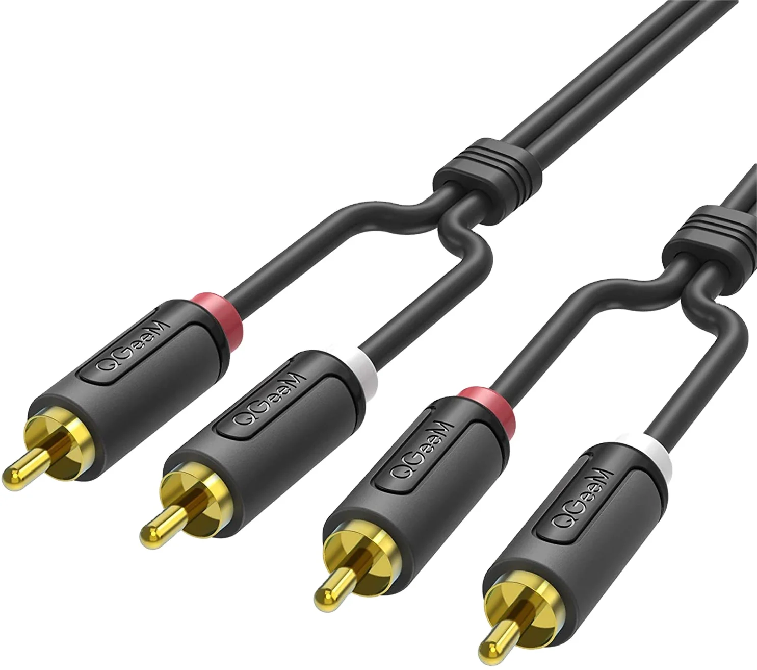 RCA Stereo Cable Double-Shielded for Headphones,Home System,iPods,iPhones,MP3 Players and More 2 RCA Audio Cable