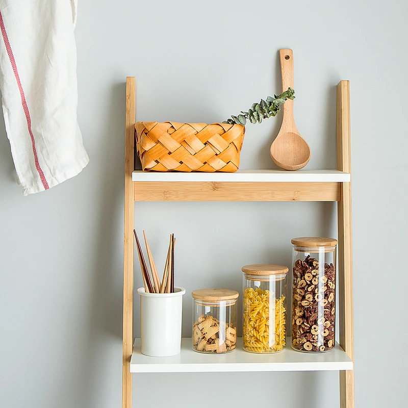 container borosilicate supplier glass jar with bamboo wooden lid
