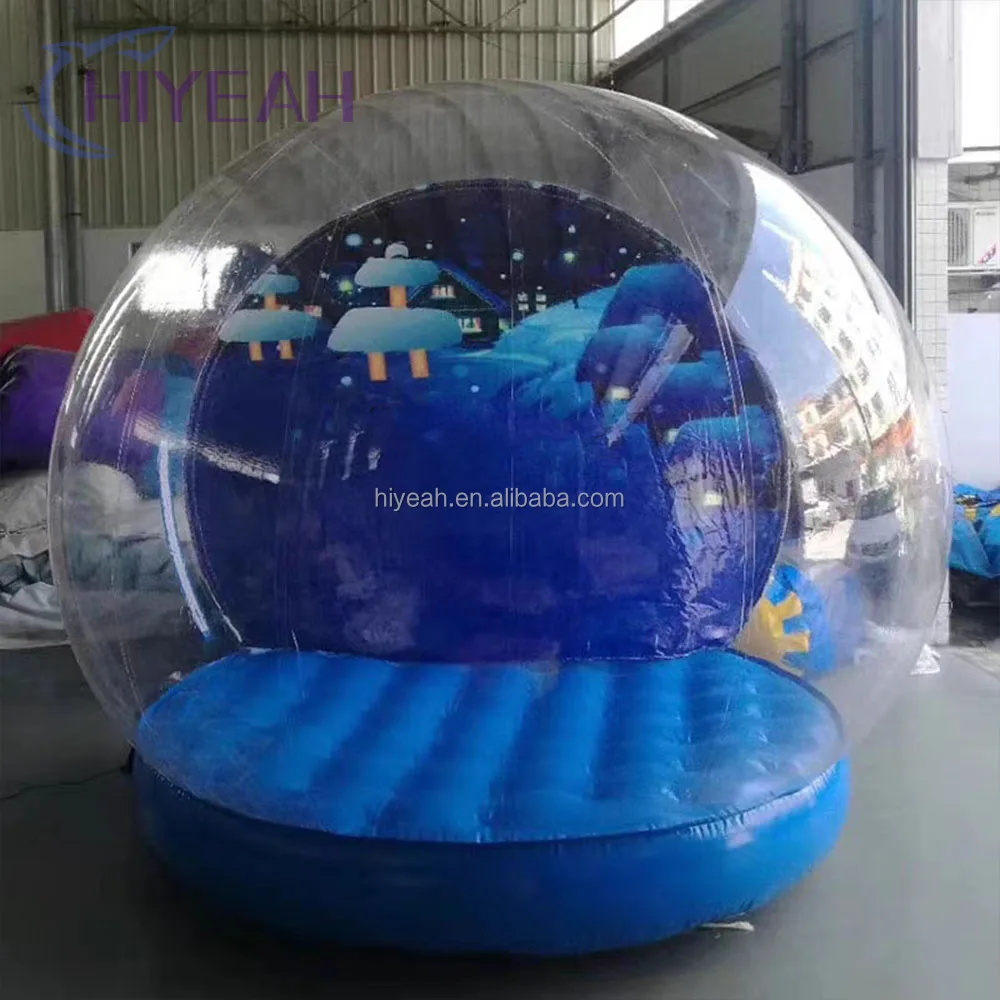 Outdoor Advertising Inflatable Snow Globe Balloon / inflatable Christmas snowball for decoration