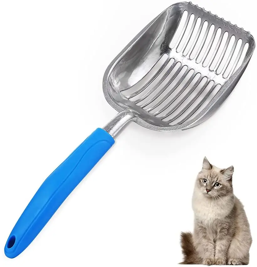 hot sale simple integrated cat sand long handle shovel pet litter box shovel with sifter