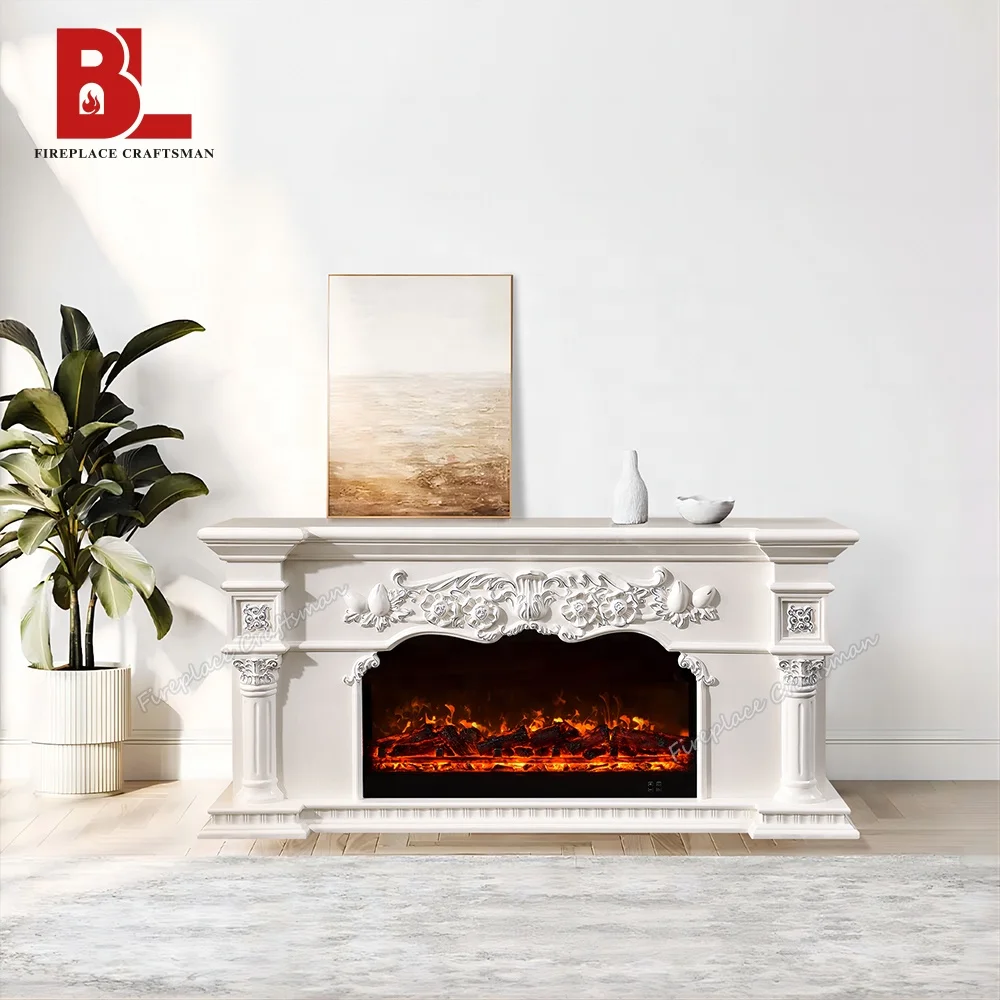Living room tv stand electric fireplace electrical appliance indoor 2000w artificial master flame electric fireplace tv stand