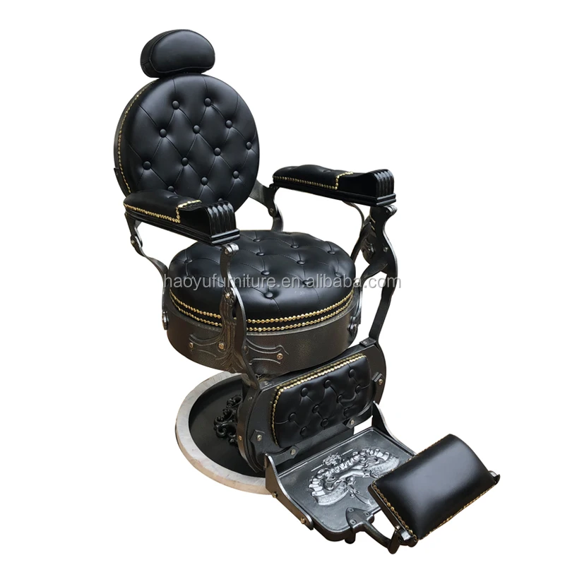 Винтажный Ретро старинный стиль Золотой парикмахерский стул