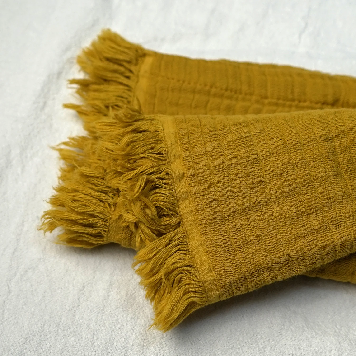 Gauze Organic Cotton Muslin Swaddle Blanket King Size 4 Layer Waffle Throw Blanket For Bed