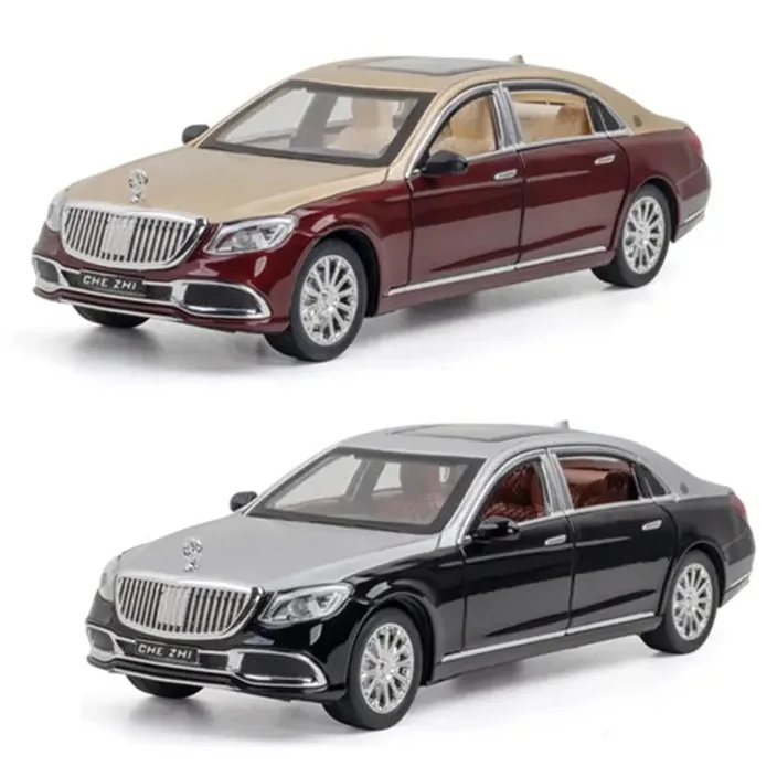 Модель автомобиля Maybach GLS600 модель литая игрушечного с пересечением границ 1:24 со звуком и светом оптовая продажа