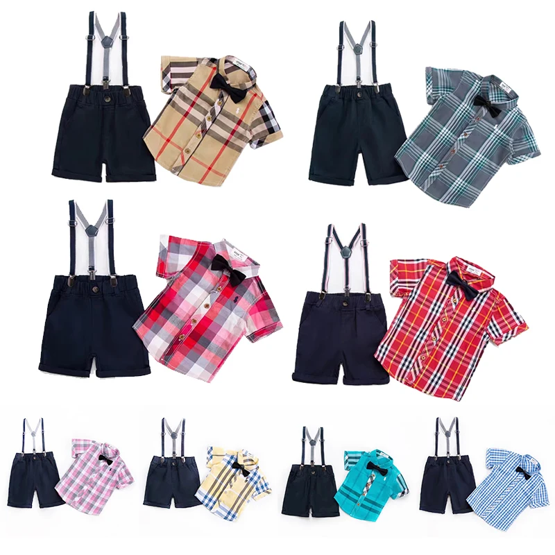In-Stock Items dress for kids 2-10 Breathable Casual Style kids sets two piece Shorts Summer Collection boys suits