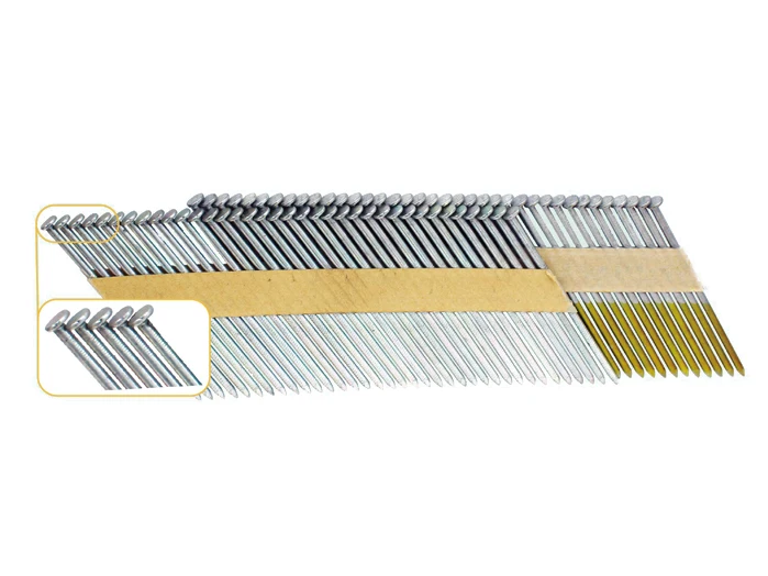 Hot Sale 34 degree offset Round Head strip Frame Nails, Smooth/Screw/Ring Framing nails, Electro Galvanized Frame Nails