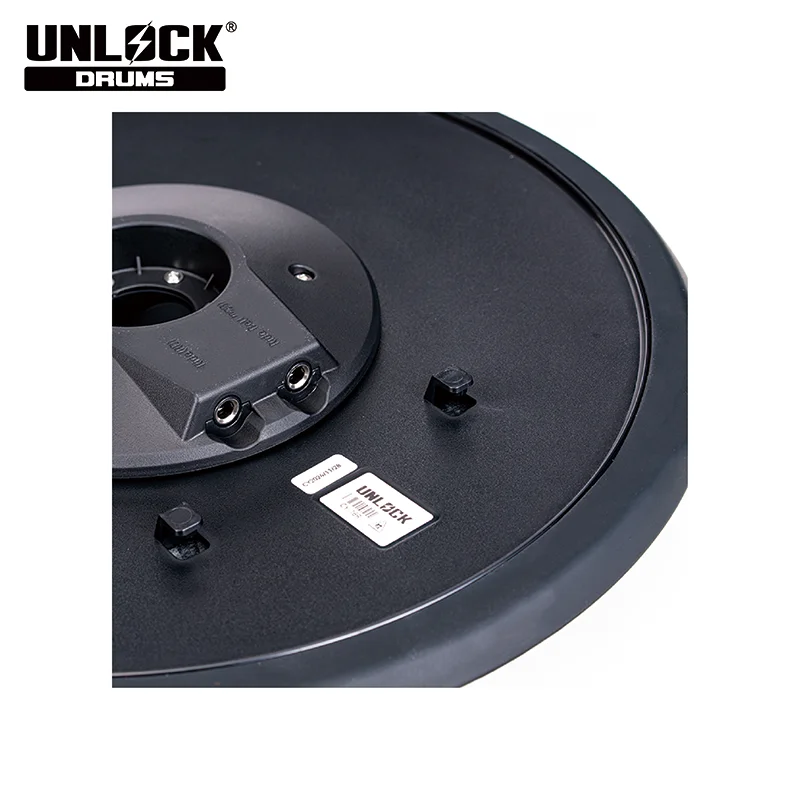 16-Inch Versatile UNLOCK Electronic Drum Kit Black Ride Crash Chamber Hi-Hat Crash Cymbal Rubber Percussion Instrument