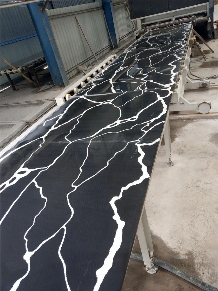 Artificial Stone Solid Surface Composite Quartz Stone Polished Floor Tiles Black Quartz Slab