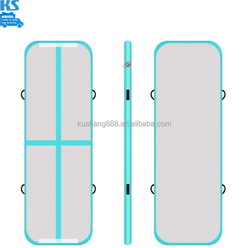 Manufacturers brushed material inflatable gymnastics mat adult yoga practice inflatable mat foldable taekwondo fitness mat