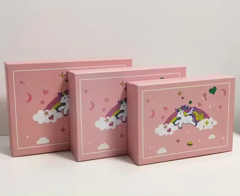 Factory Customization gift box luxury Coated Paper Lid And Base Chocolate Watch Folding Box Gift surprise gift box
