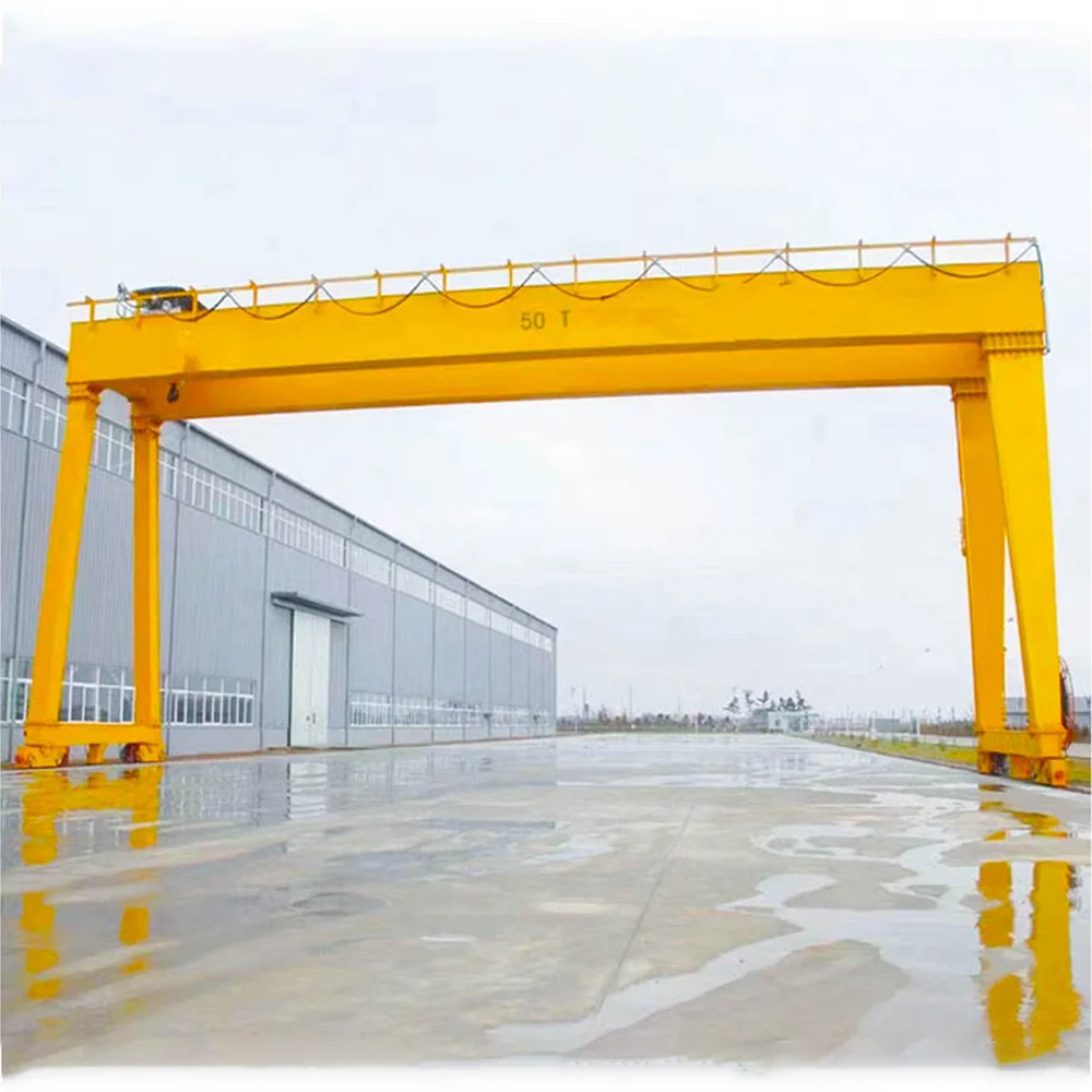 Outdoor Construction Double Girder Gantry Crane with Mobile Trolley