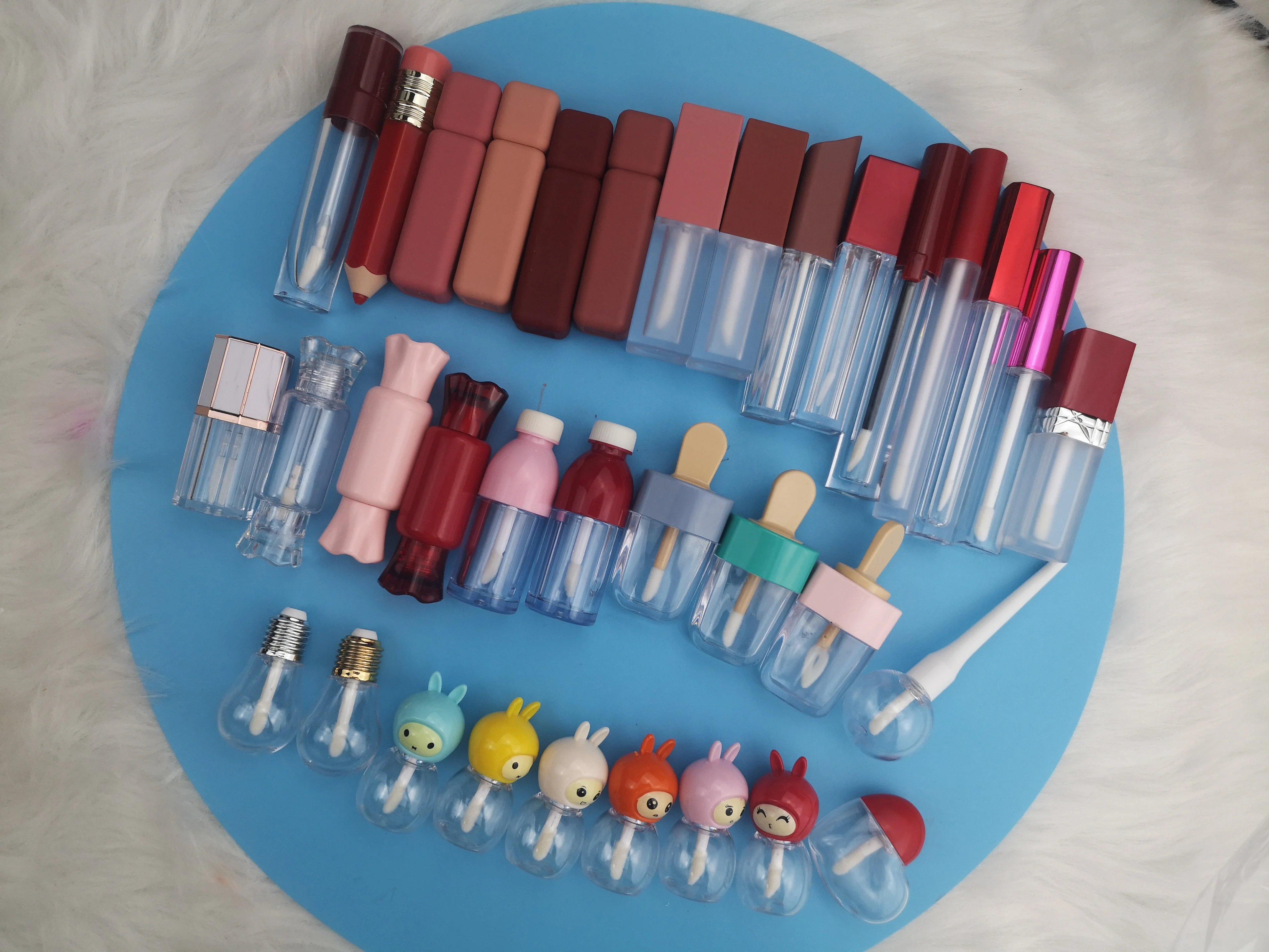 
wholesale 5ML Rose Gold Plastic Liquid Lipstick Tube Cosmetic Packaging Square Empty Lipgloss Container Lipgloss Tube 