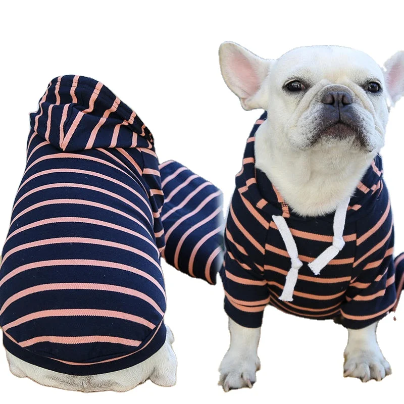 Good-looking casual style small dog summer clothes stripe pattern luxury dog clothes