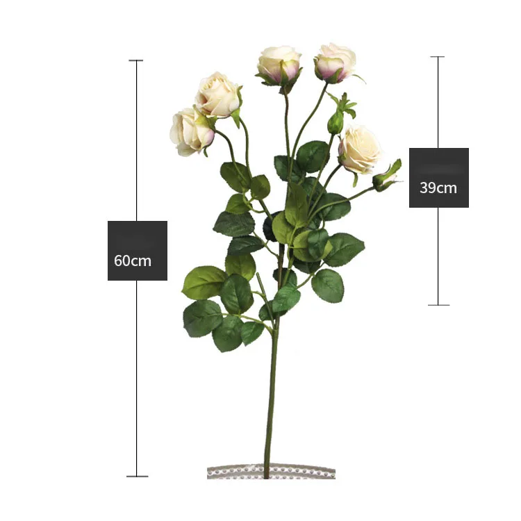 Hot selling Simulate 7 Dora Roses  Artificial Flowers For Home Decoration