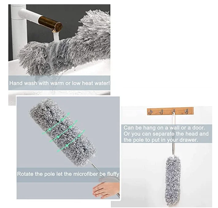 2022 г., модная щетка для чистки потолка с телескопической ручкой из нержавеющей стали