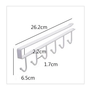 Kitchen Cabinet Utensils Storage Rack Multi Functional Closet Row Organizer Hook Mug Cup Storage Hanger