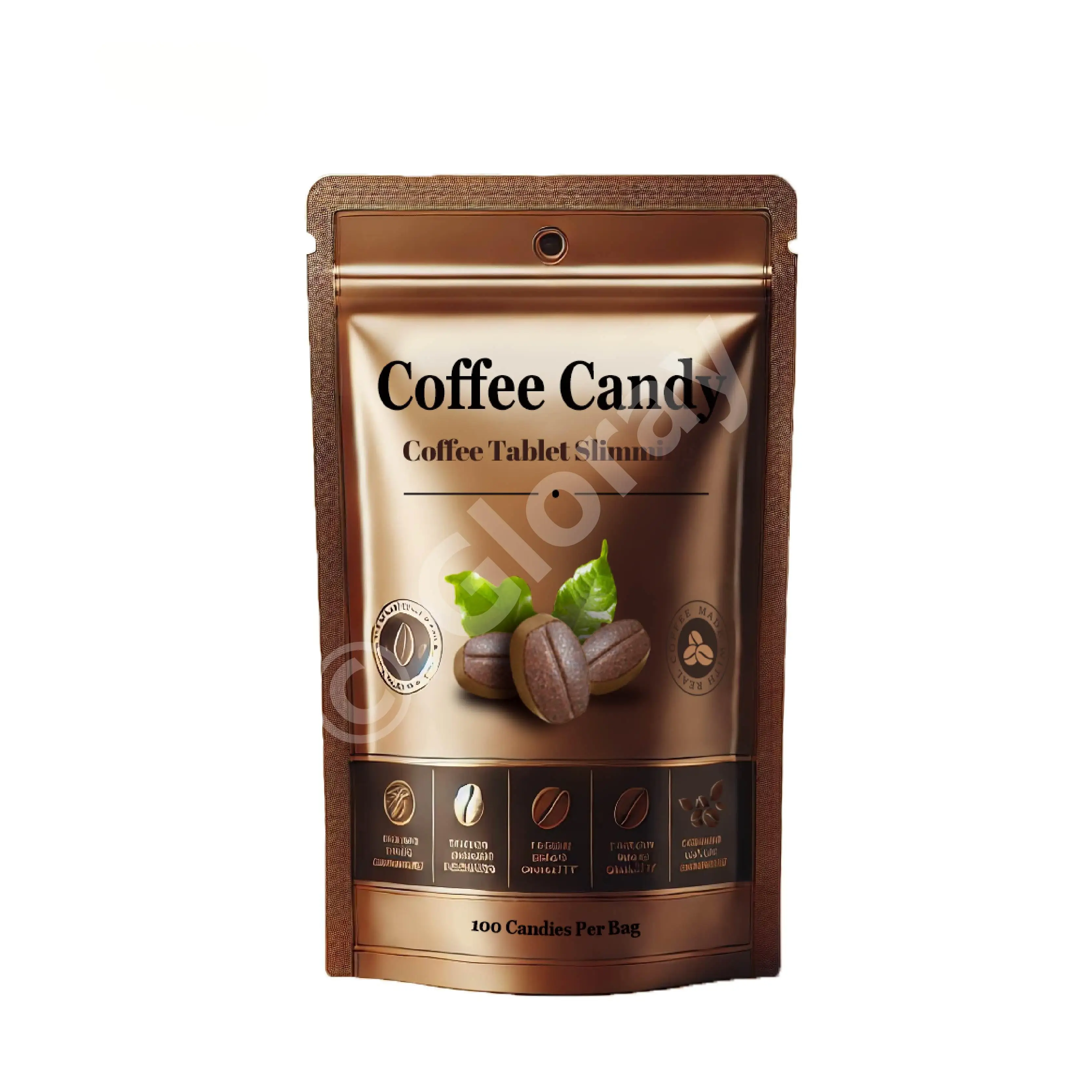 Custom Personal Label Hot Sale Coffee Candy High Quality Less Sugar Bitter Coffee Taste Tablet Candy Private Label
