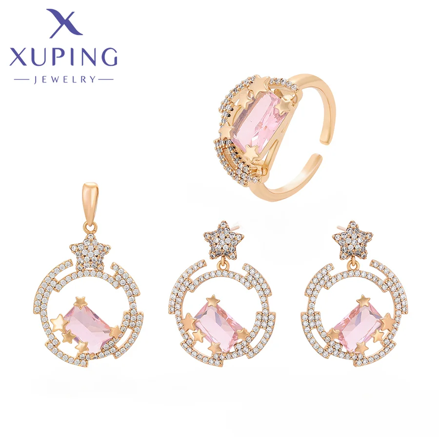 X000709041 XUPING Jewelry Elegant Luxury Star Set 18K Gold Plated Wedding Jewelry Set Fashion Jewelry Sets