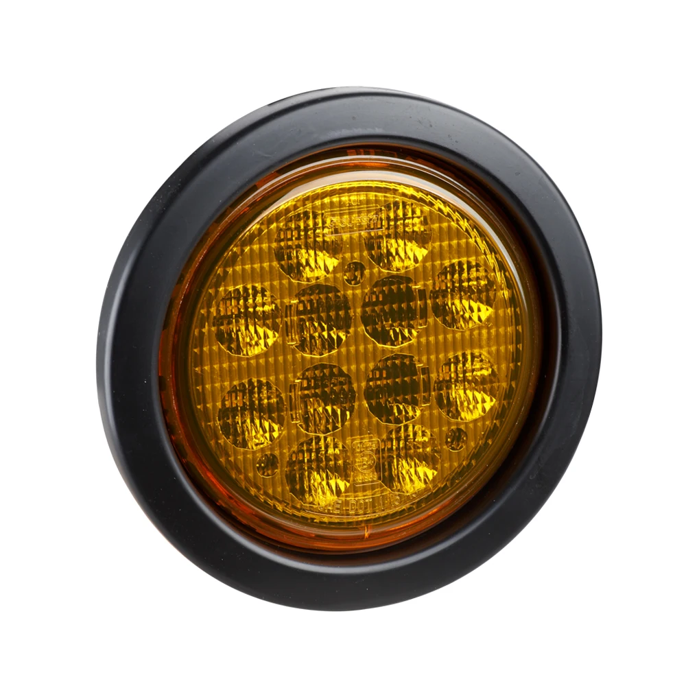 E-MARK точка УФ ПК 24V 12V 4 дюйма Круглый грузовик прицепа светодиодный задний фонарь стоп-сигнал