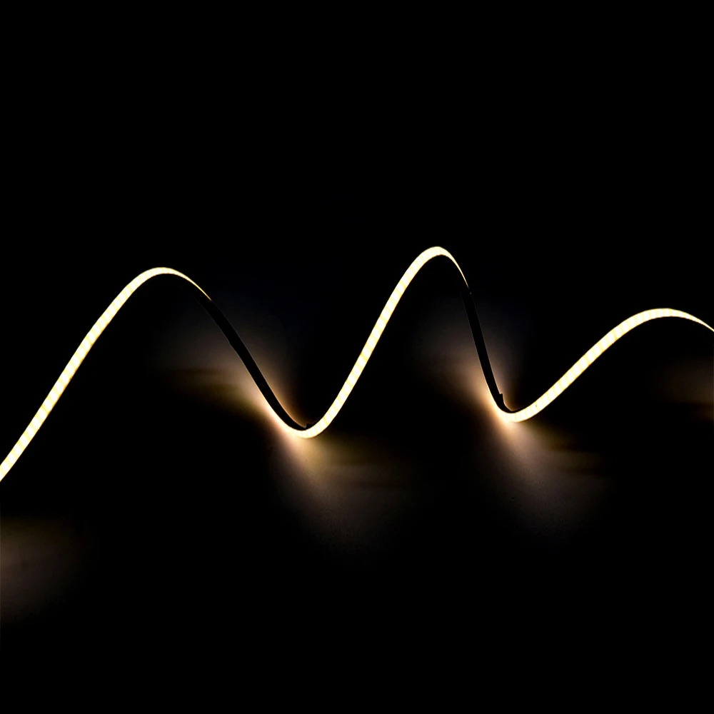 Ультра тонкий 3 мм ширина Cob светодиодные полосы Гибкие 12 В 24 высокая яркость линейный винный шкаф cob света