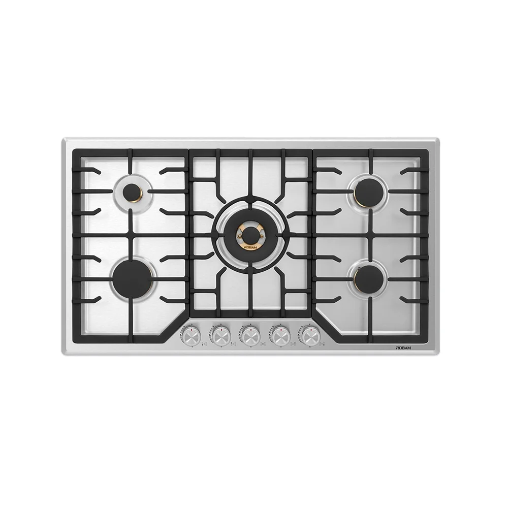 2021 G515 36 дюймов нержавеющей стали варочная панель Гасс плита газовая плита 5 горелка подставка