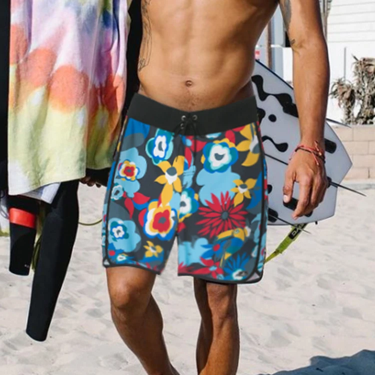 Custom Boardshorts 4 Way Stretch Board Shorts for Men 50 OEM Service Adults Customized Logo Printing Beach Wear Man Not Support