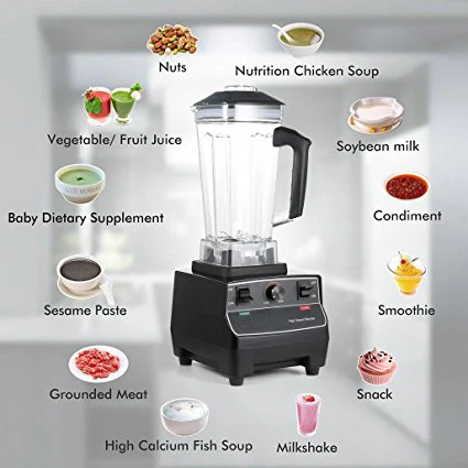 National High Speed Motor Smoothie Ice Crusher Soup Cooking Vacuum Maker Blender with Chopper Glass Grind Blender