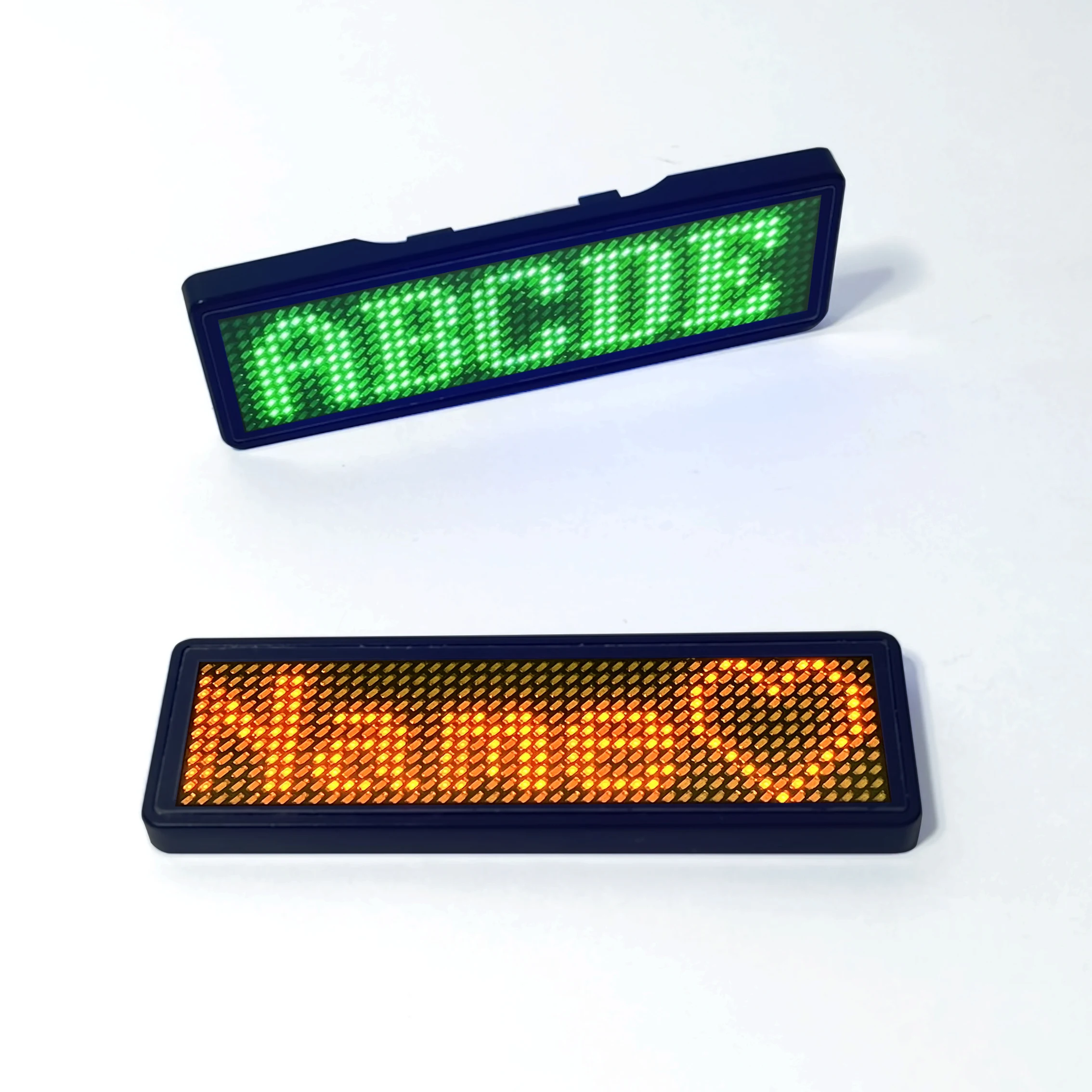flashing led name badge wireless bluetooth APP programable message display screen