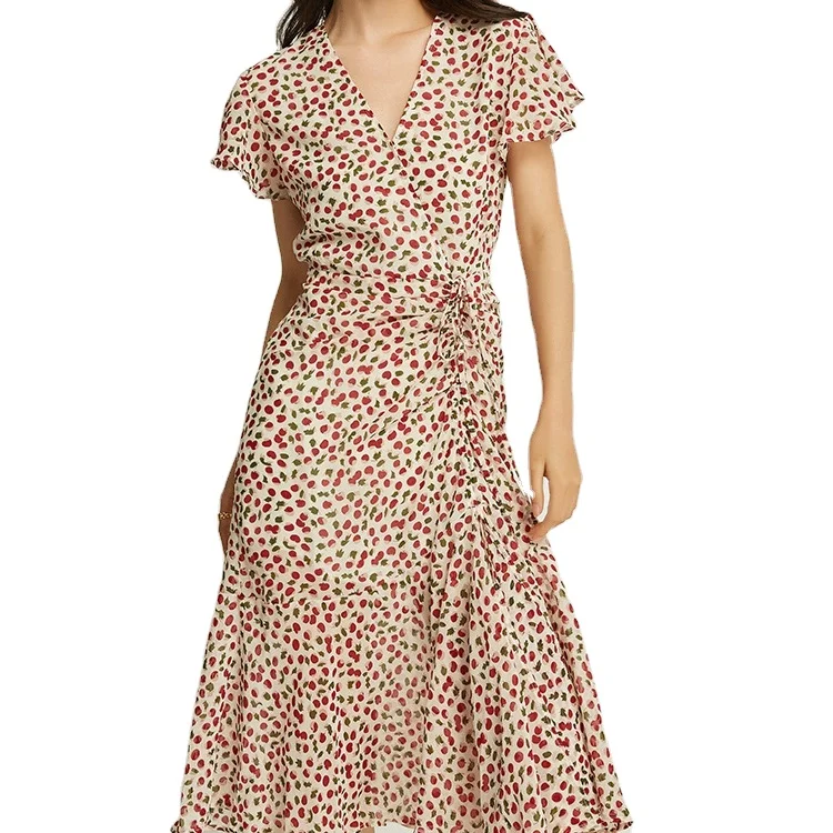 Summer Flower For Girls vintage dress with  fashion pattern  dress modest for women dress sexy