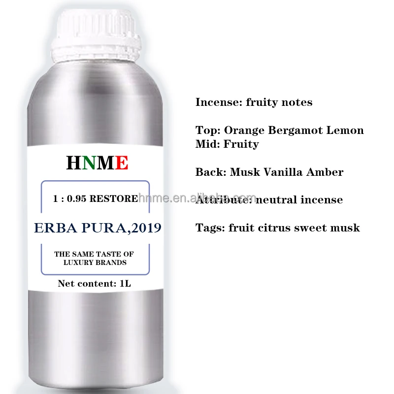HNME Certified Original Brand Super High Quality Perfume Erba Pura Concentrate Oil 1000ml Factory Low Price Wholesale