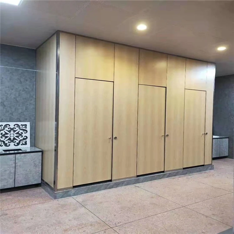 Hpl board bathroom doors compact panel toilet cubicles wood bathroom partitions for hotel