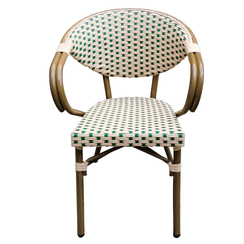 
L-147 White Outdoor Armrest Stackable Plastic Chairs 