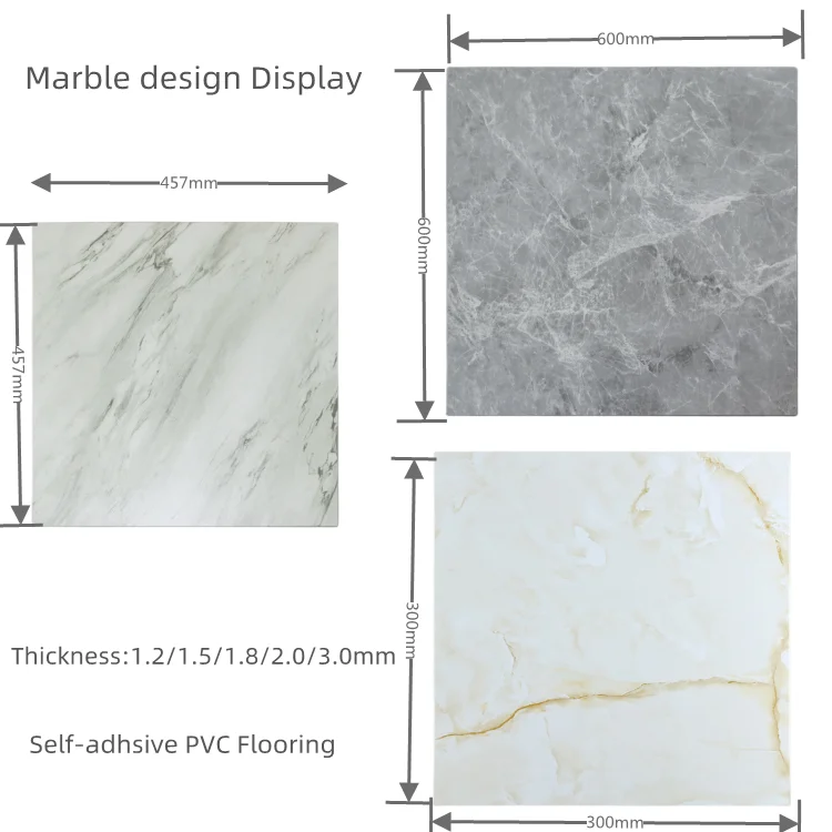 Ready to ship self- adhesive plastic flooring waterproof fireproof pvc flooring multi color design 2.0mm vinyl plank flooring