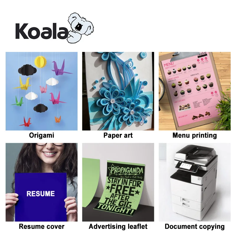 Лазерная легкая цветная фотобумага koala 160 г Размер a4