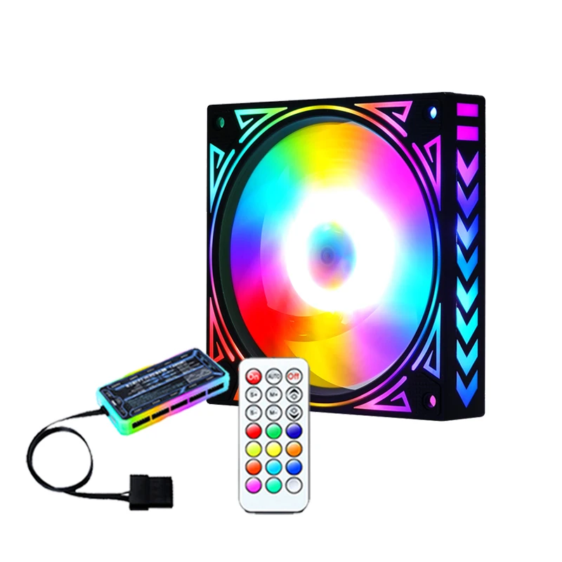  Новый стиль RGB светодиодный вентилятор вентиляторы для игрового компьютера и охлаждение 120 мм