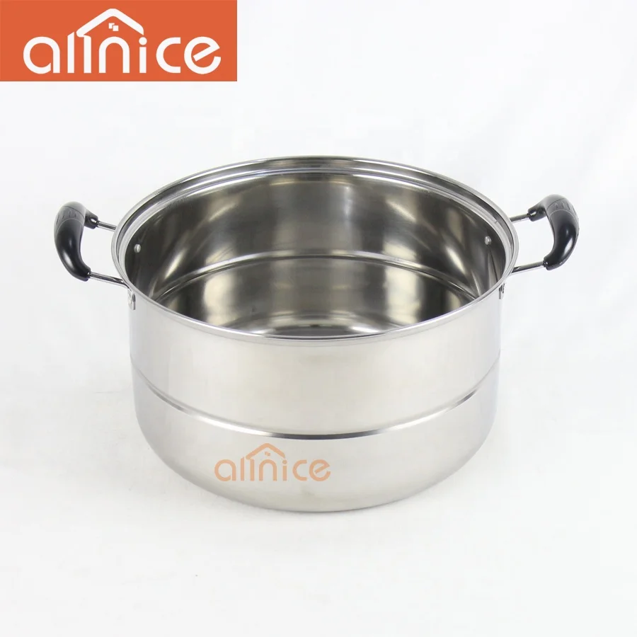 Allnice Factory 410 material 2 layers stainless steel steamer pot